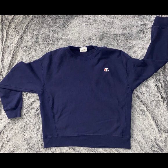 Champion Other - Unisex Champion Crewneck Sweater Navy Blue